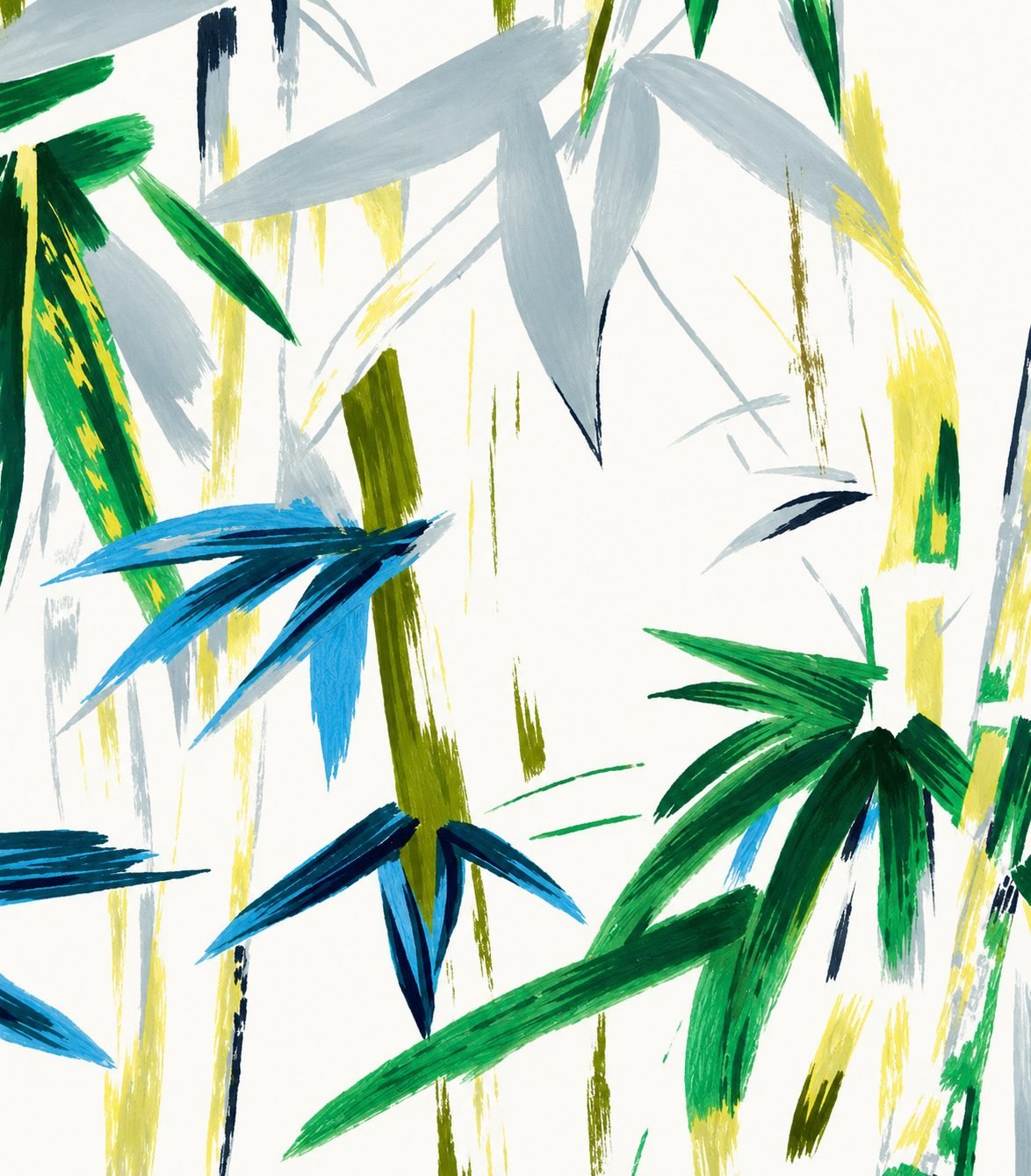 Abstract Bamboo Leaf Print - 804