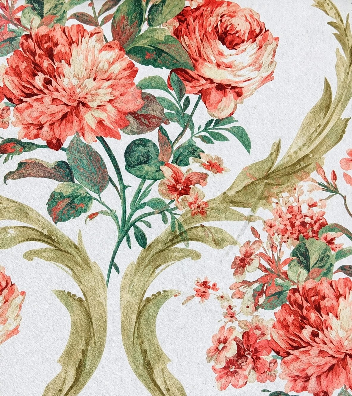 Coral Peony Floral Print - 813